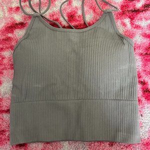 Ribbed Multi-Strap Workout Cropped Tank